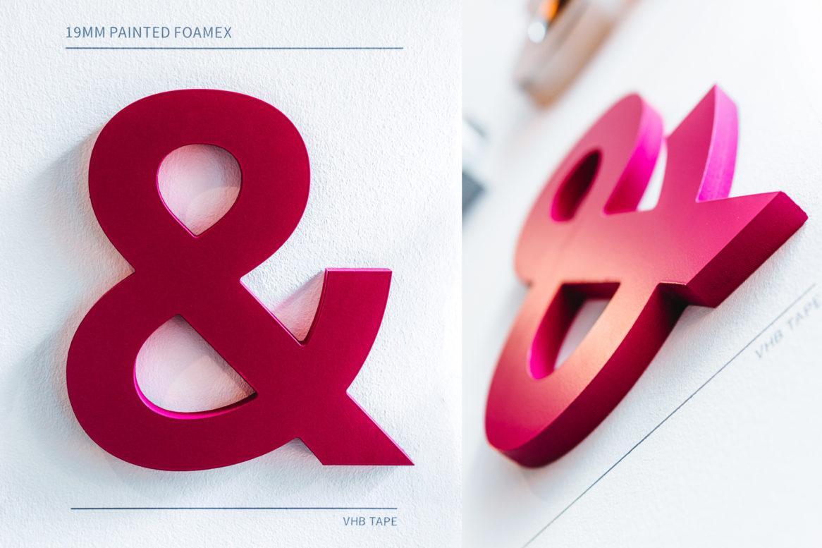 GlyphicsAmpersands_20_19mm-Painted-foamex-1166x777